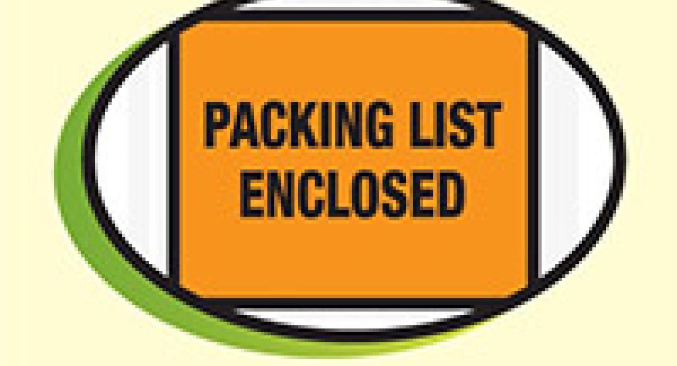 Packing List Envelopes Supplier California