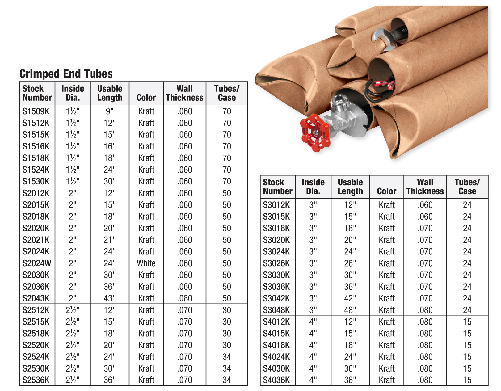 Crimped End Tubes