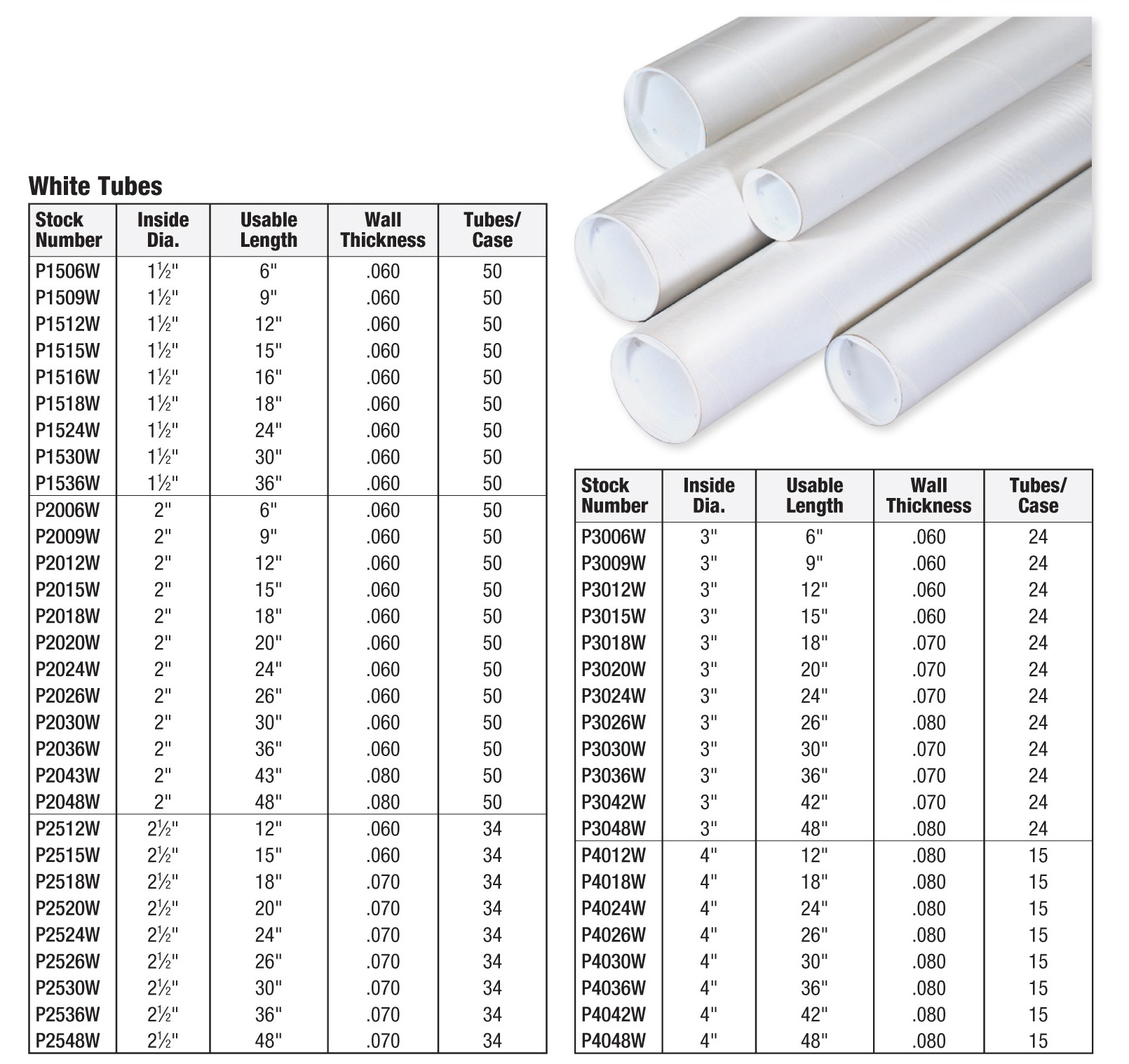 White Tubes