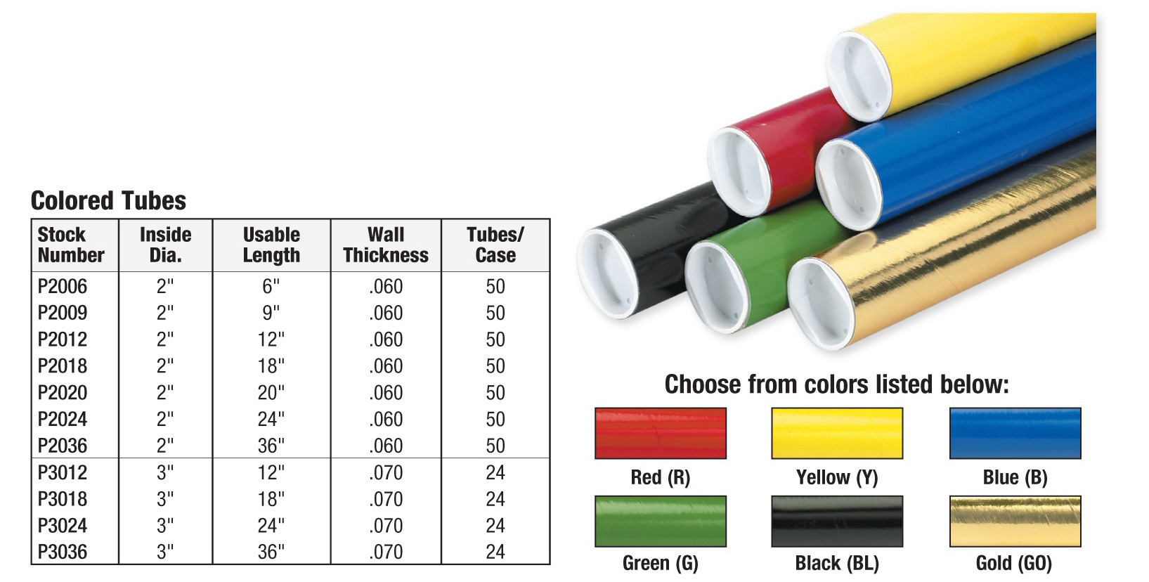 Colored Tubes