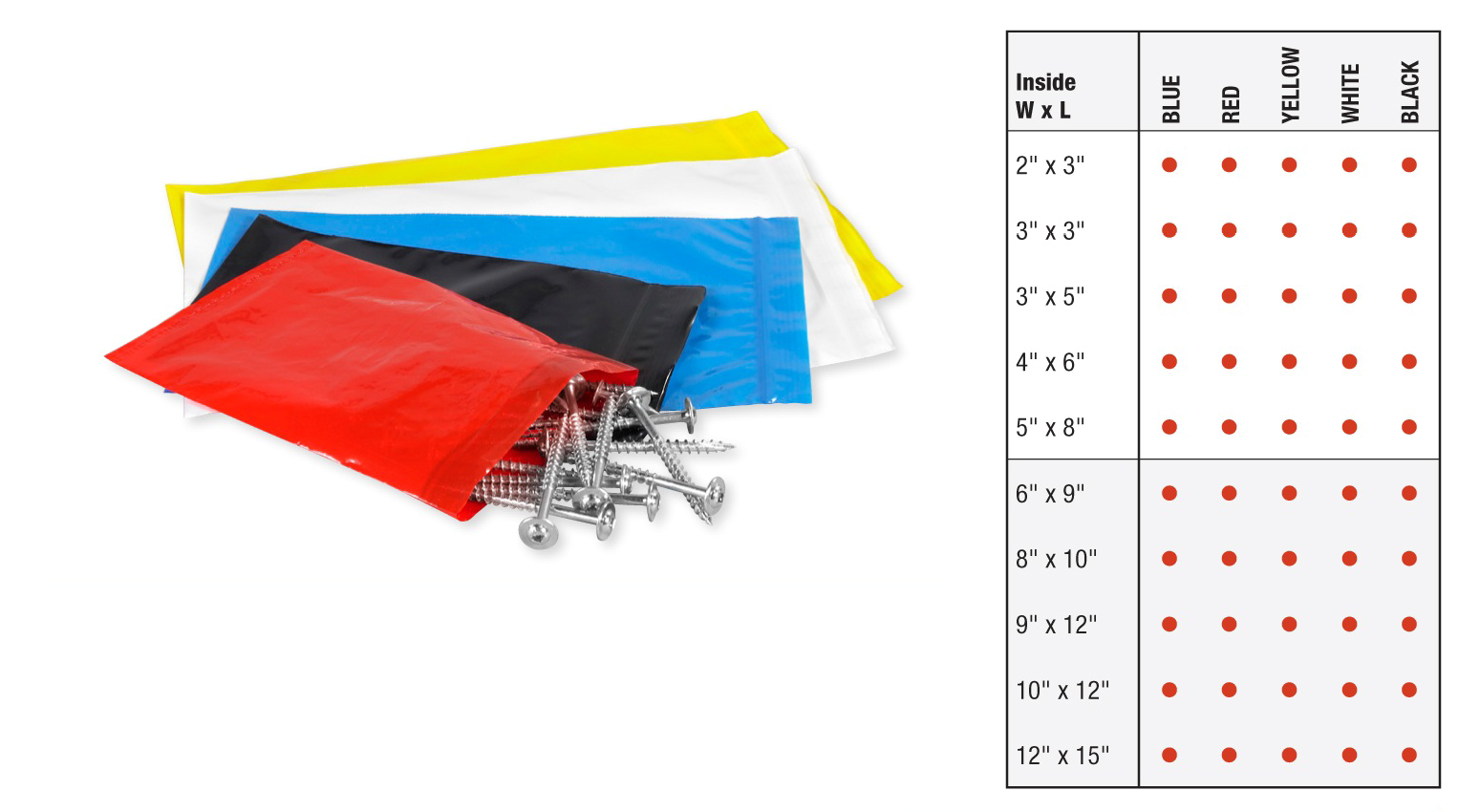 Colored Poly Bags